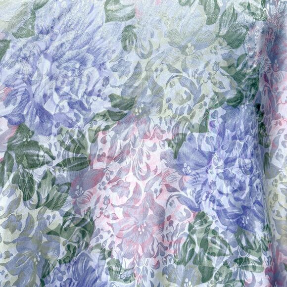 Vtg 90s Satin Slip Dress Robe Set Small Floral Romantic Sexy Honeymoon Nightgown - Picture 2 of 15